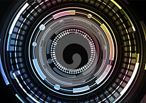 Multicolour circle digital abstract background
