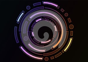 Multicolour circle digital abstract background