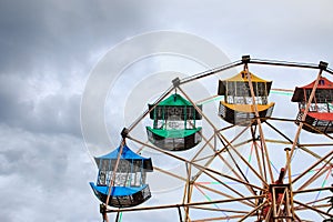 Multicolour ferris wheel in Chiang Mai ,Thailnd