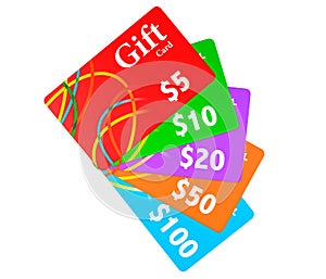 Multicolour Gift Cards