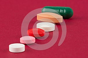 Multicolour pills