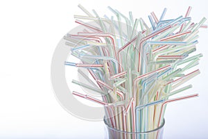 Multicoloured drinking straws