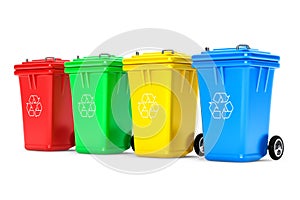 Multicoloured Garbage Trash Bins