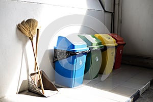 Multicoloured Garbage Trash Bins