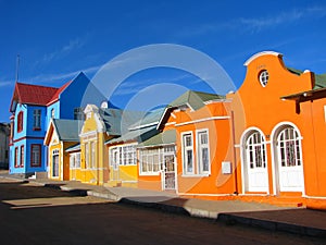 Multicoloured houses in Luderitz