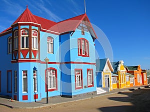 Multicoloured houses in Luderitz