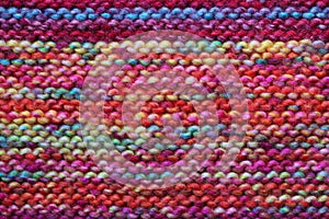 Multicoloured knitted wool background