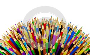 Multicoloured Pencils Abstract Background