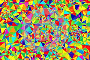 Multicoloured poly design