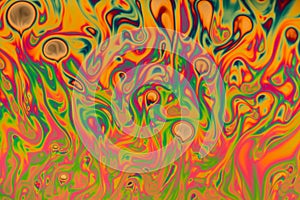 Multicoloured psychedelic soap bubble abstract background