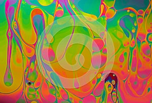 Multicoloured psychedelic soap bubble abstract background