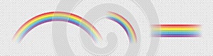 Multicoloured rainbow stripes isolated photo