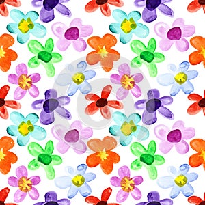 Multicoloured seamless floral pattern