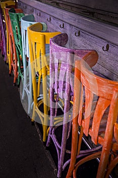 Multicoloured stools