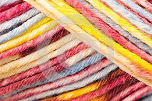 Multicolred ball of wool