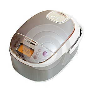 Multicooker over white background