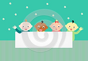 Multicultural baby banner