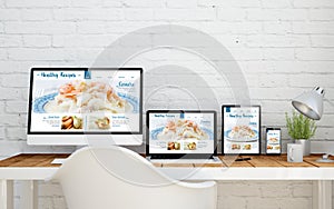 multidevice desktop healthy recipes photo