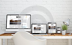 multidevice desktop the news photo