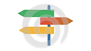 Multidirectional Signpost Illustration, vector design Generative AI