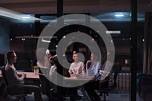 Multiethnic Business team using virtual reality headset