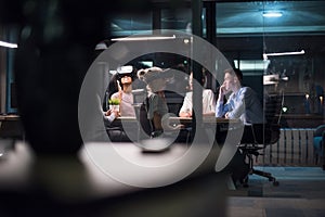 Multiethnic Business team using virtual reality headset