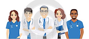 Multiethnic doctor team