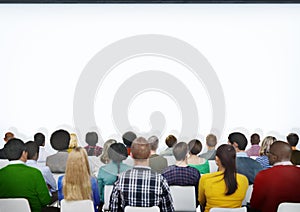 Multiethnic group of Audiences with Copy Space photo