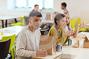 multiethnic group of high school students