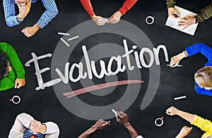 Multiethnic Group of People and Evaluation Concept