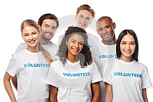 Multiethnic group of volunteers