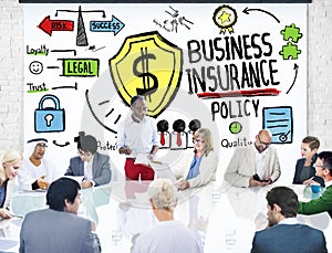 Multiethnic People Meeting Safety Risk Business Insurance