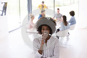 Multiethnic startup Business Team At A Meeting at modern office