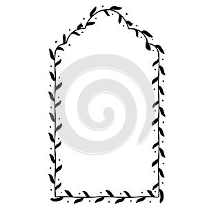 Multifoil Arch rectangular frame architectural window door flower frame photo
