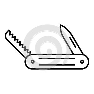 Multifunction knife icon, outline style