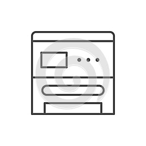 Multifunction peripheral line outline icon