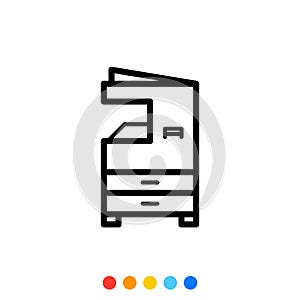 Multifunction printer icon,Vector and Illustration