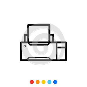 Multifunction printer icon,Vector and Illustration