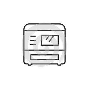 Multifunction printer line outline icon