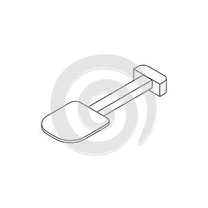 Multifunction spade icon, isometric 3d style