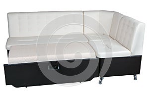 Multifunctiona Leather Corner Chaise Sofa Bed