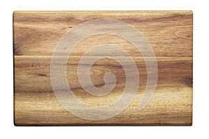 Multifunctional  wooden cutting board for cutting bread, pizza or steak serve. Isolated on a white background