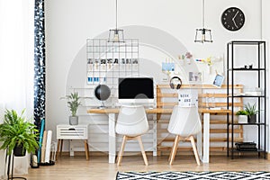 Multifunctional workspace in home office