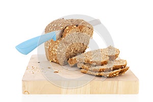 Multigrain bread on board