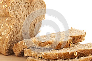 Multigrain bread on board