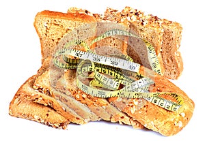 Multigrain bread and fitness photo