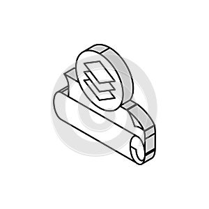 multilayer fabric isometric icon vector illustration