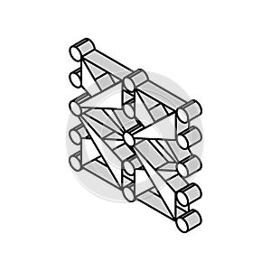 multilayer neural network isometric icon vector illustration