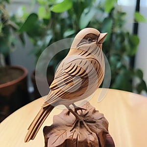 Multilayered Bird Carving Figurine For Sale - Nature-inspired Design