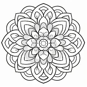 Multilayered Mandala Flower Design: Perfect For Coloring